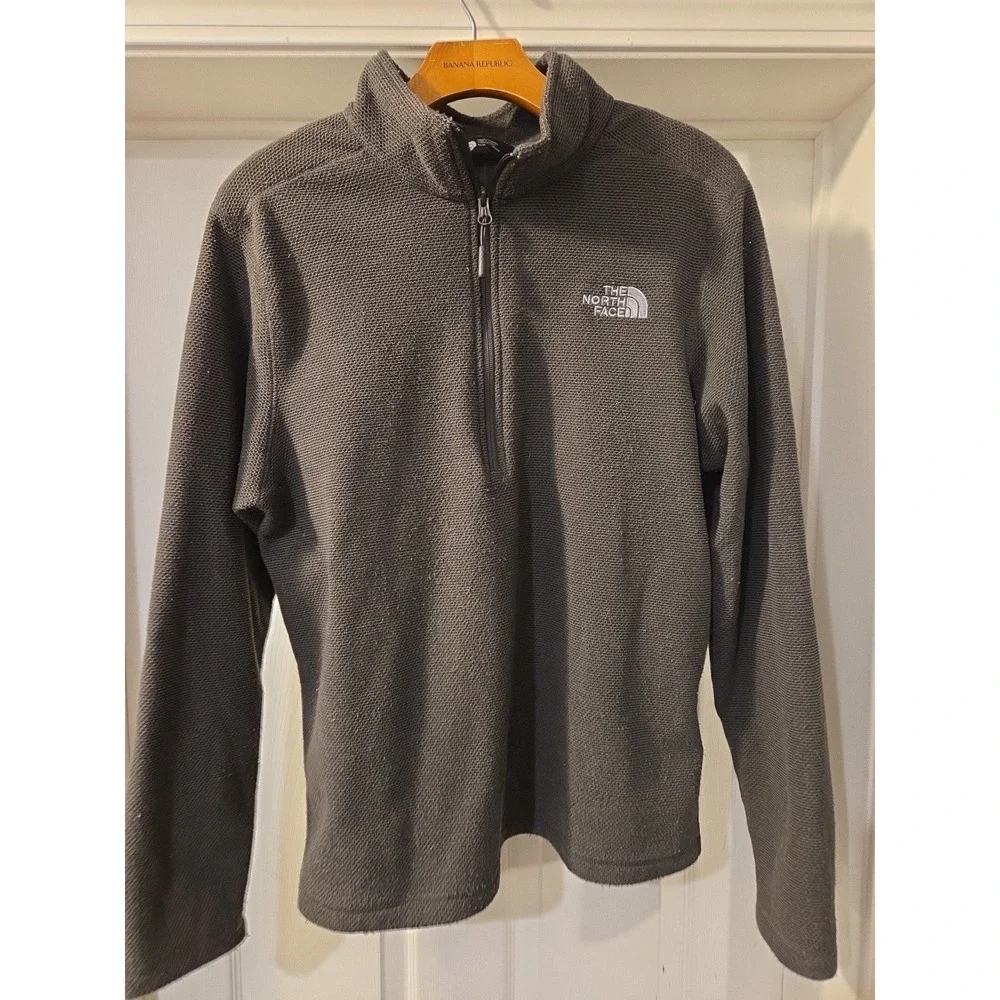 The North Face 1/4 Zip Fleece Pullover Men's Size Medium Charcoal Gray Jacket